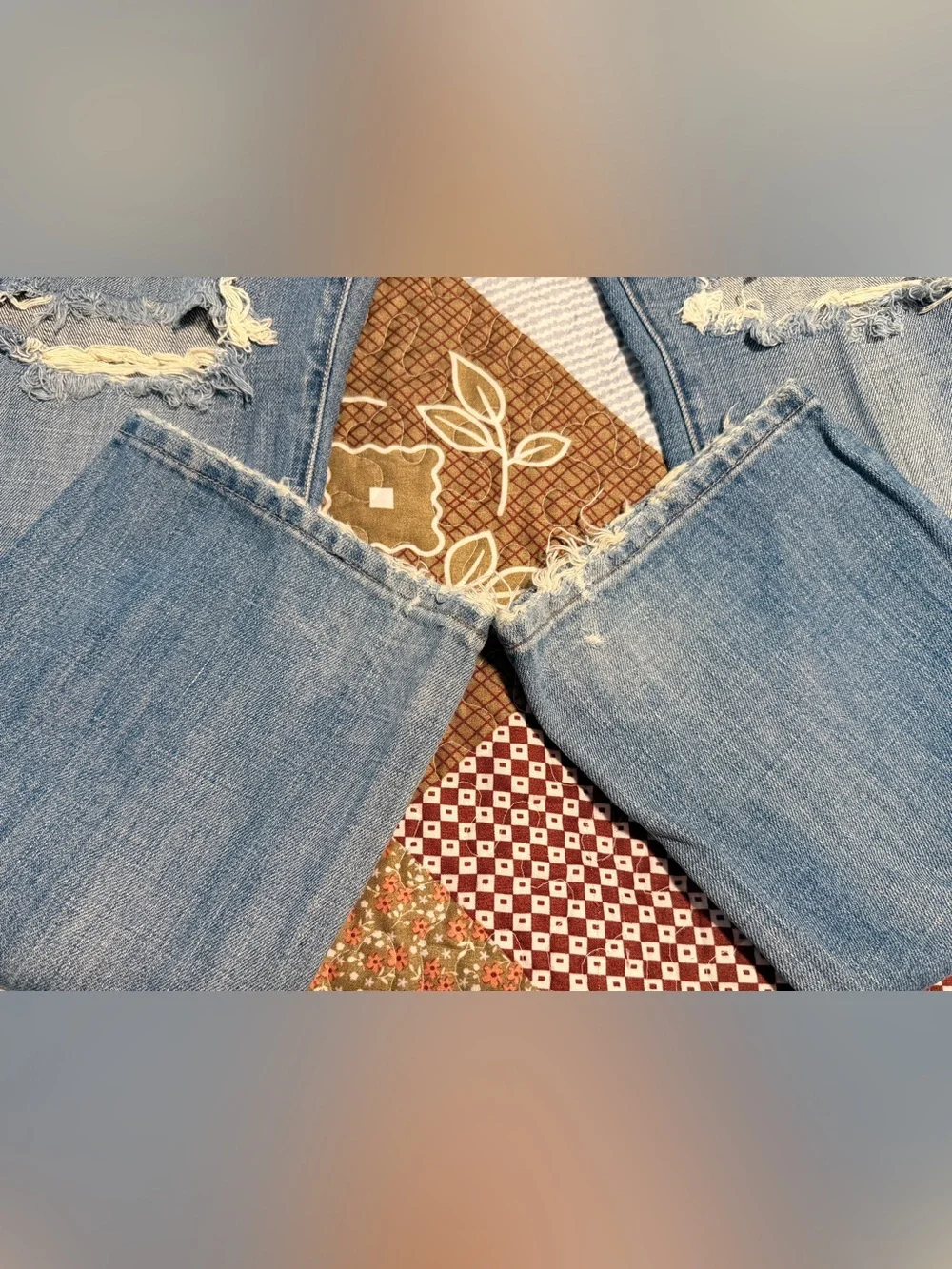 Abercrombie & Fitch Distressed Bootcut Jeans Women’s 8R Light Wash Y2K - Picture 4 of 6